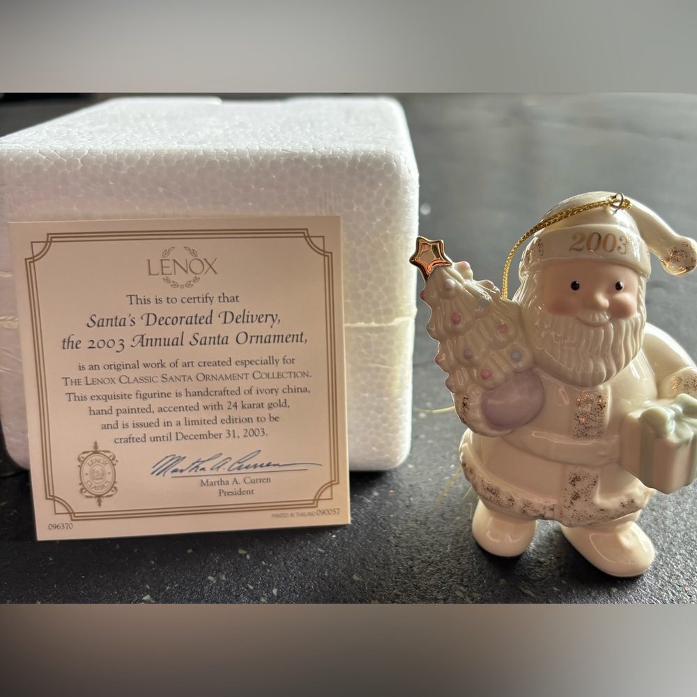 Santa’s decorated delivery 2003 Lenox Classic Ornament